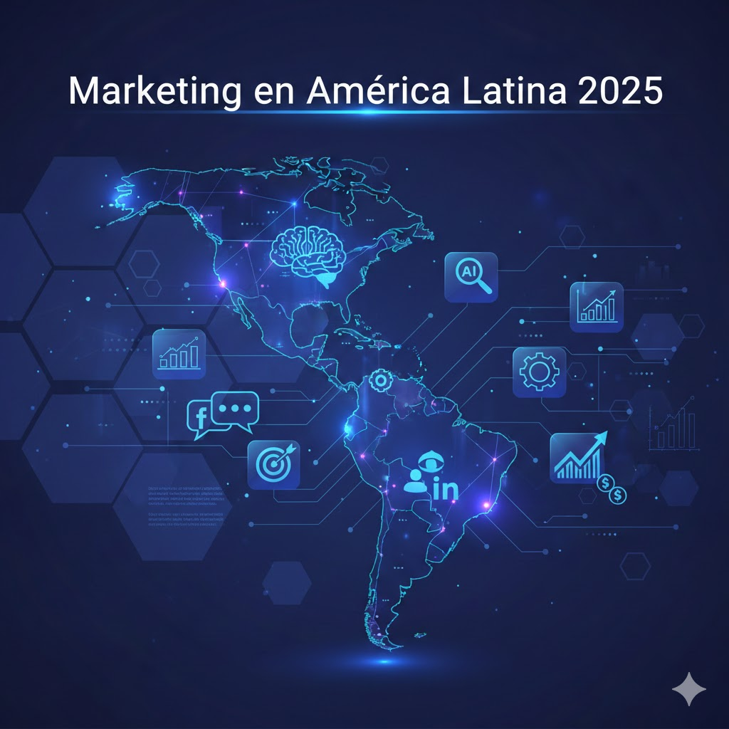 Marketing en América Latina 2025 con enfoque en tendencias digitales, inteligencia artificial, datos y crecimiento del ecosistema regional.